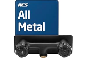 KES All Metal RV Shower Faucet, Leak-Proof 4 Inch Camper Shower Faucet Valve Diverter Replacement, Solid One-Piece Brass Body (Valve Only, Showerhead Not Included), Matte Black, LG6105A-BK