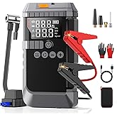 Jump Starter with Air Compressor, Battery Jumper Starter Portable,12V Jump Box with 160PSI Tire Inflator for Car Battery, LED