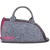 oliso Mini Iron Carry Bag for M2Pro and M3Pro - Raspberry | Polyester Felt Travel Case, Quilting Retreat Storage, Compact Sewing Accessories, Heavy-Duty Zipper