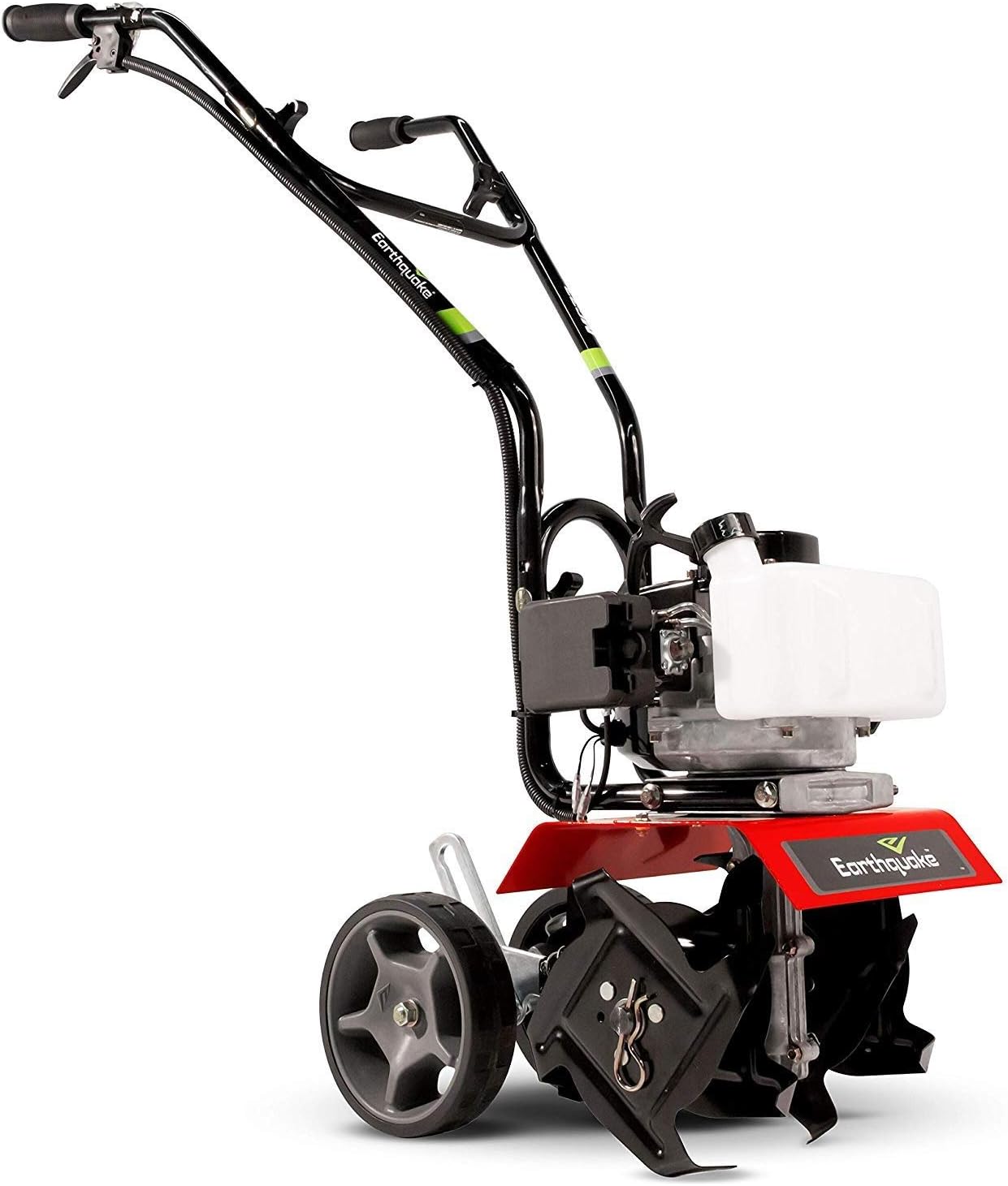 Earthquake 31635 MC33 Mini Tiller Cultivator, Powerful 33cc 2-Cycle Viper Engine, Gear Drive Transmission, Height Adjustable Wheels, 5 Year Warranty, Red : Garden & Outdoor