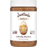Justin's Vanilla Almond Butter, Gluten-free, Non-GMO, Vegan, Sustainably Sourced, 16 Ounce Jar