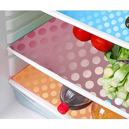 Kuber Industries PVC 6 Piece Fridge Mat Set - Multicolour