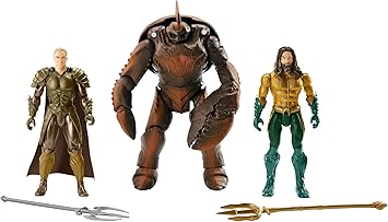 JUSTICE LEAGUE- Pack de 3 Figuras Aquaman, Multicolor, 15 cm (Mattel FWX38): Amazon.es: Juguetes y juegos