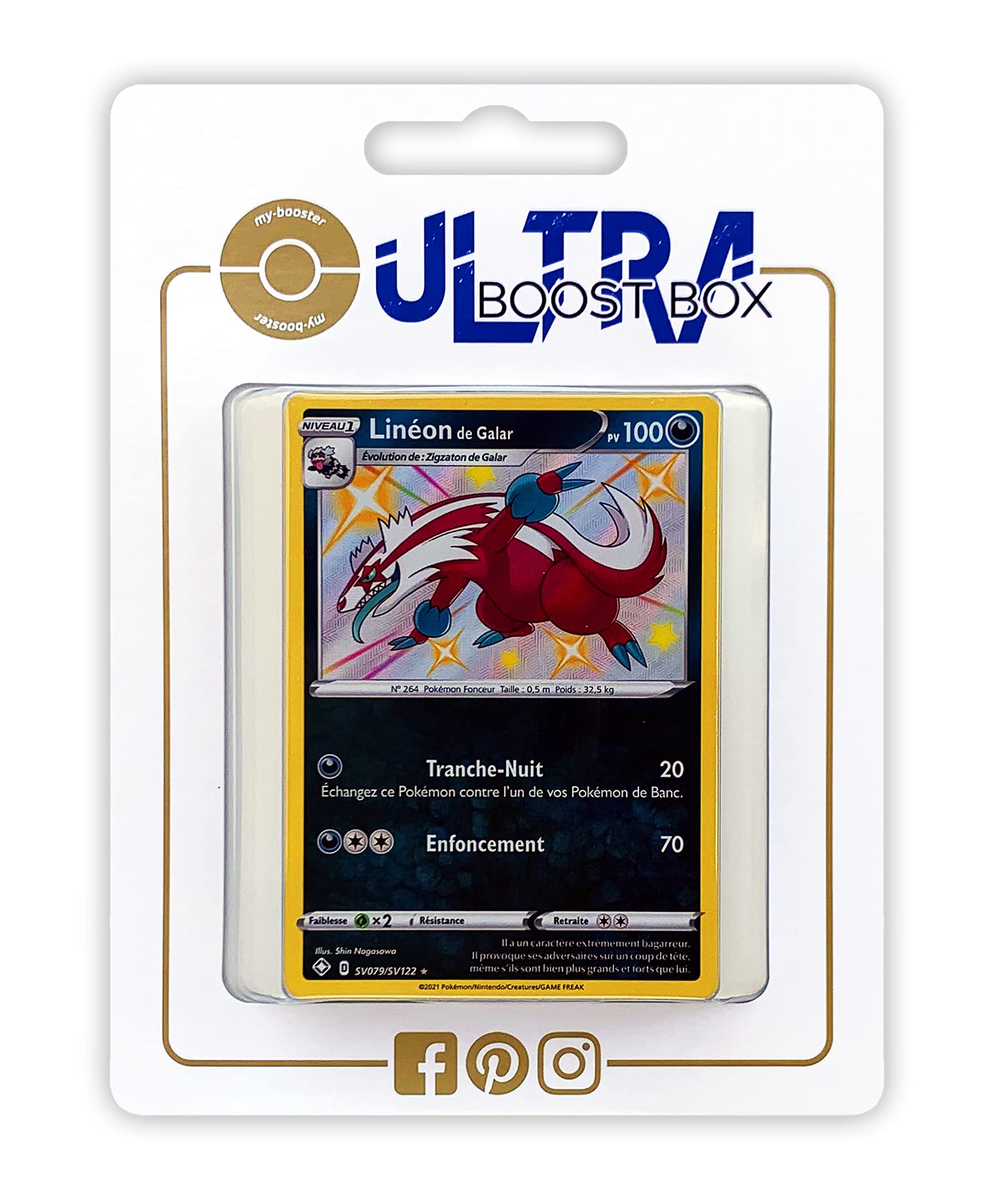 Linéon de galar SV079 Shiny Chromatic - Ultraboost X Sword and Shield 4.5 Radious - Box of 10 French Pokemon Cards