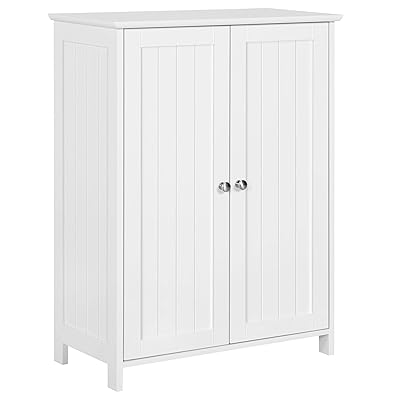 Topeakmart 31.7" H Bathroom Floor Cabinet, Free-Standing Storage