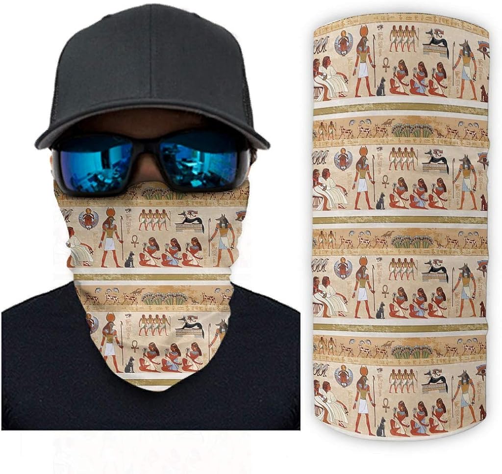 Traditional Egyptian Folklore Ancient Egypt Culture Print Bandana Face Mask Sun Protection Face