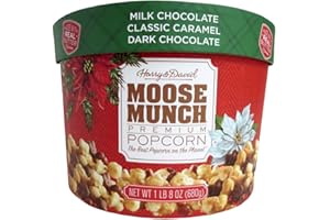 Harry & David Moose Munch Premium Popcorn 24 oz Holiday Drum