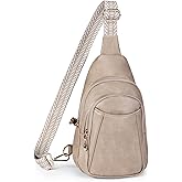 Crossbody Bags for Women Anti Theft Small Sling Handbag with Zipper Lock Vegan Leather RFID Blocking Chest Pure