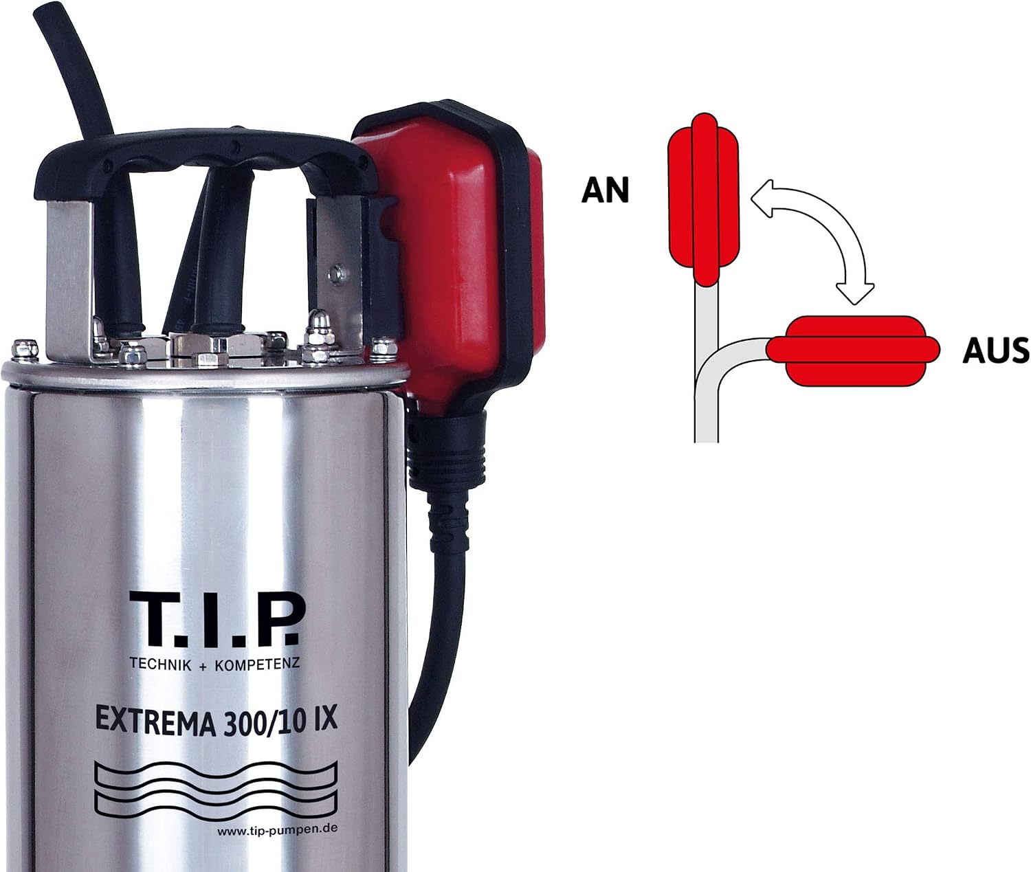 T.I.P. 30072 Submersible Sewage Pump, Stainless Steel, Extrema 300/10 Pro with Stainless Steel Impeller - Image 5