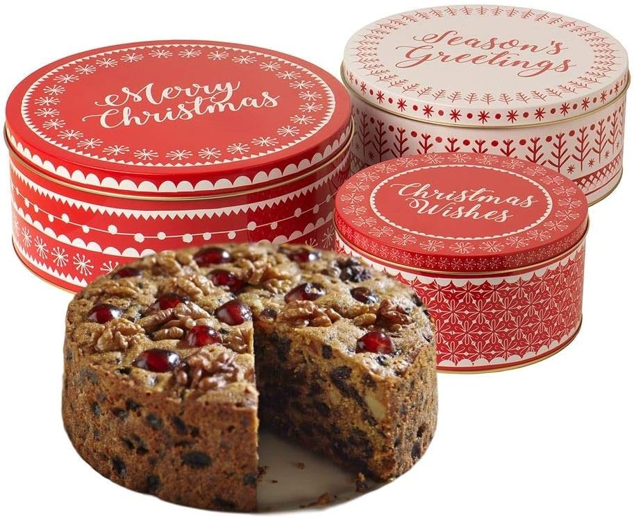 Eddingtons Nordic Christmas Cake Tins Set Of 3 Amazon Co Uk Kitchen Home