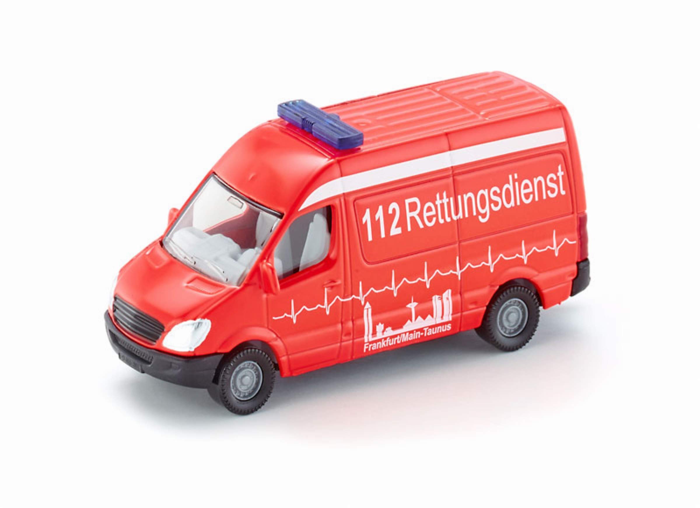 siku 0805, Ambulance, Metal/Plastic, Red, Versatile, Toy vehicle for children