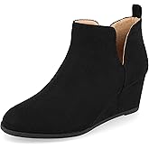 Journee Collection Women's Mylee Pull On Wedge Booties - Black - 8