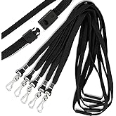 Safety Breakaway Lanyard with J-Hook Flat Lanyards for ID Badges Cruise Lanyard Bulk Preimum Lanyards for Women/Men Business Card NameTag Holder Lanyards Employee Students (Black, Breakaway 100 Pack)