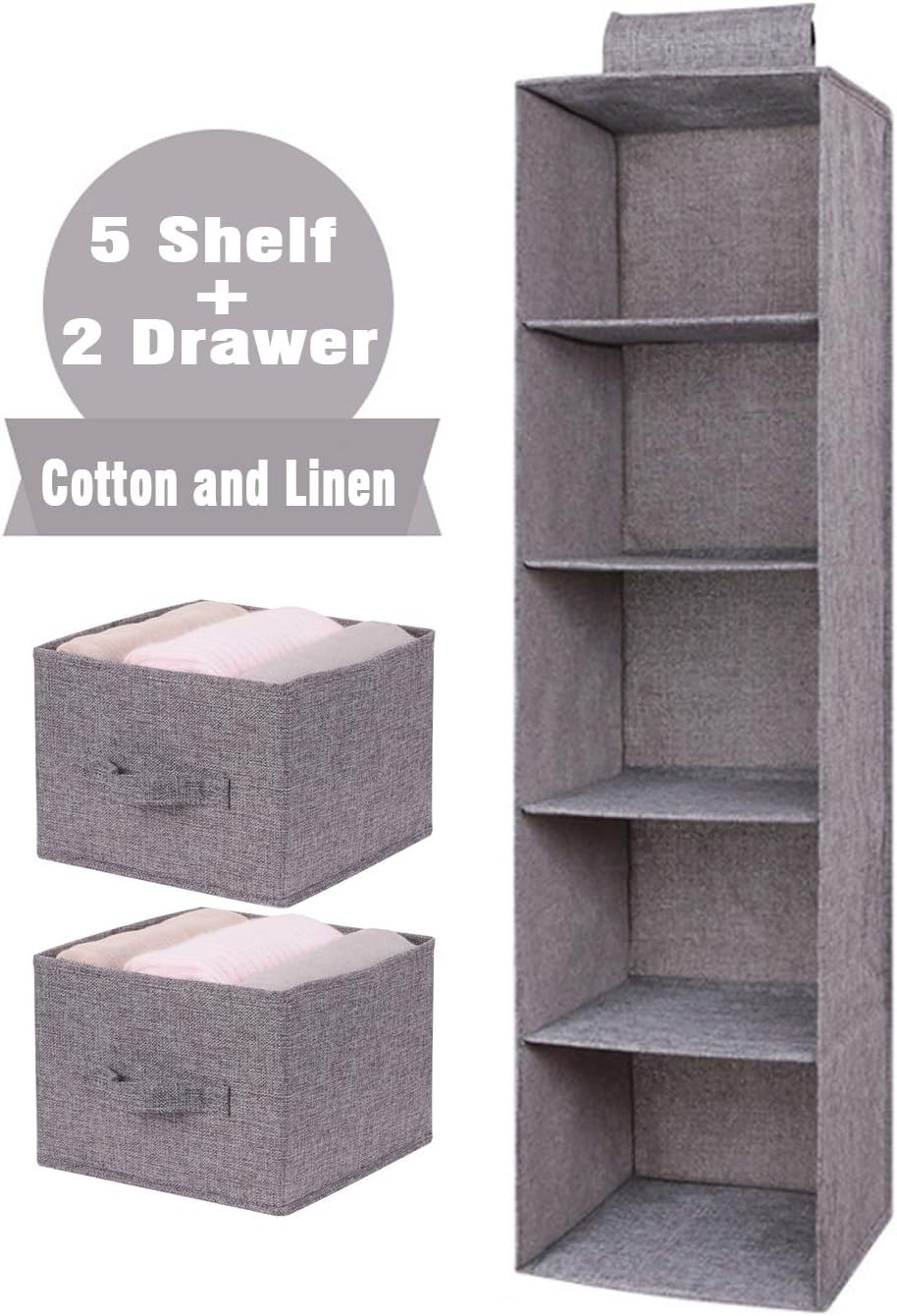 AARainbow Hanging Closet Organizer,Foldable Closet Hanging