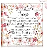 Kathfly Nurse Appreciation Gift for Women, Floral Inspirational Acrylic Sign Prizes Thank You Nurse Week Gifts for Medical Graduation, Hospital Practitioner Gifts for Women Desk Decor(Square, Pink)