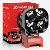 LED Work Light Compatible with M18 18V Battery 1800LM Flashlight Spotlight, Work Light, on-site Lighting Work site Lighting USB and C-Type Charger Port(Battery Not Included)