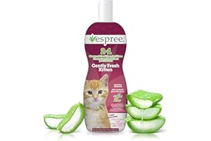 Espree Gentle Fresh Kitten Shampoo & Conditioner, Tearless Formula with Aloe Vera, Sulfate-Free, Paraben-Free, Harsh Chemical