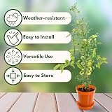 Garden Mile 5Pcs Plant Support Stakes 76cm Green Aluminium Ring Frames view 5