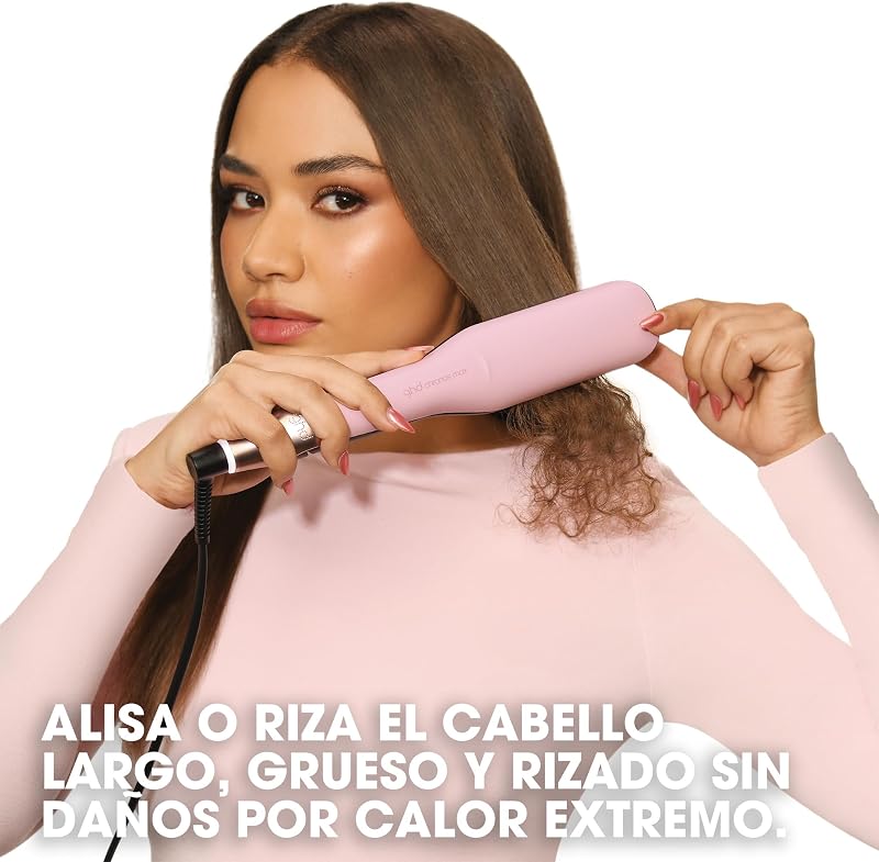 Alisador Chronos Max Profissional, Placas Largas - Rosa Pastel