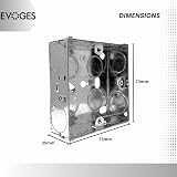 Evoges 1 Gang 25mm Back Box 1.0mm Brass Terminal BS4662 Pack of 6 view 3