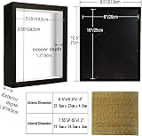 sunmeg 3D Shadow Box 8x10 Wooden Deep Frame with Glass DIY Letters Includes view 2