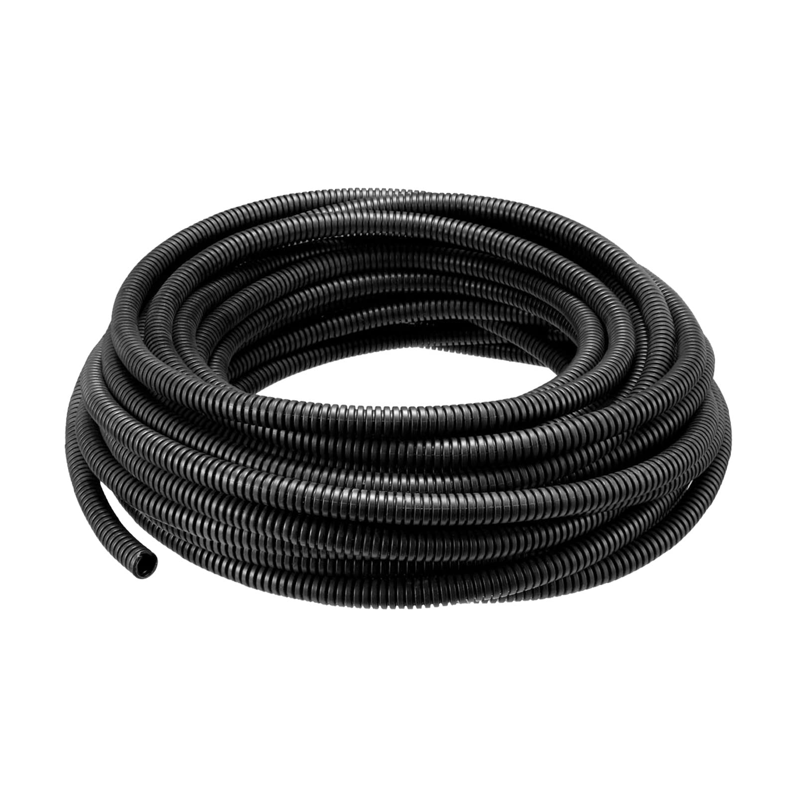 DMiotech 10mmx6.5mmx12.5m PP Non-Split Corrugated Tubing Indoor Outdoor Cord Management for Wrap Tidy Office Garden