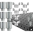 RCTUTEIAO Welding Table Fixture Pins 12 Pcs 5/8 x 1 x 1.5 Stop Alignment Aluminum Accessories Square V-Groove Round Tubing Qu