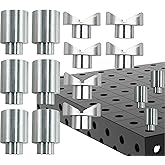 RCTUTEIAO Welding Table Fixture Pins 12 Pcs 5/8 x 1 x 1.5 Stop Alignment Aluminum Accessories Square V-Groove Round Tubing Qu