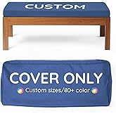 Olliwand Custom Size Cushion Cover,Replaceable Bench Cushion Cover,80+ Colours for Indoor/Outdoor/Patio Cushion Covers
