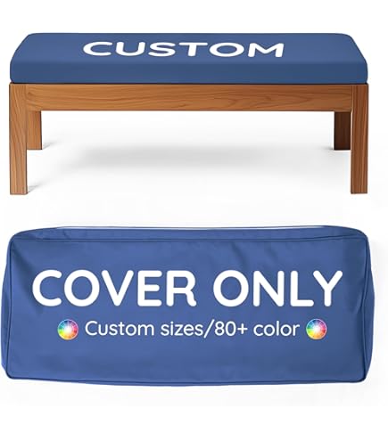 Housses De Coussin Personnalisées Pour Banc De Jardin Et Terrasse Avec Fermeture éclair - Pour Intérieur/extérieur - Housse Uniquement