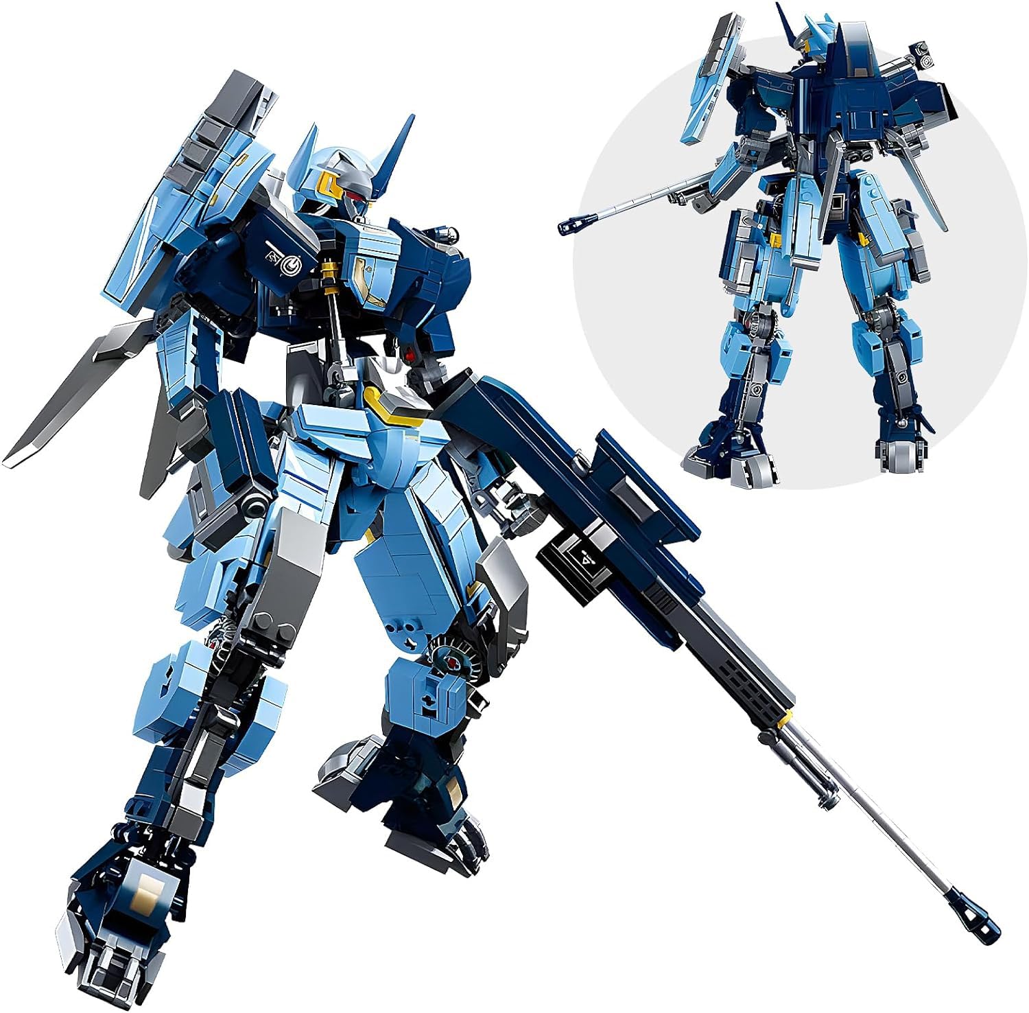 HIGH GODO Mech Robot Building Blocks Set for Adults, 752 Pieces Cool Warrior Model Kit, City Justice Hero Toy Playset, Best Gifts for Teens 14+