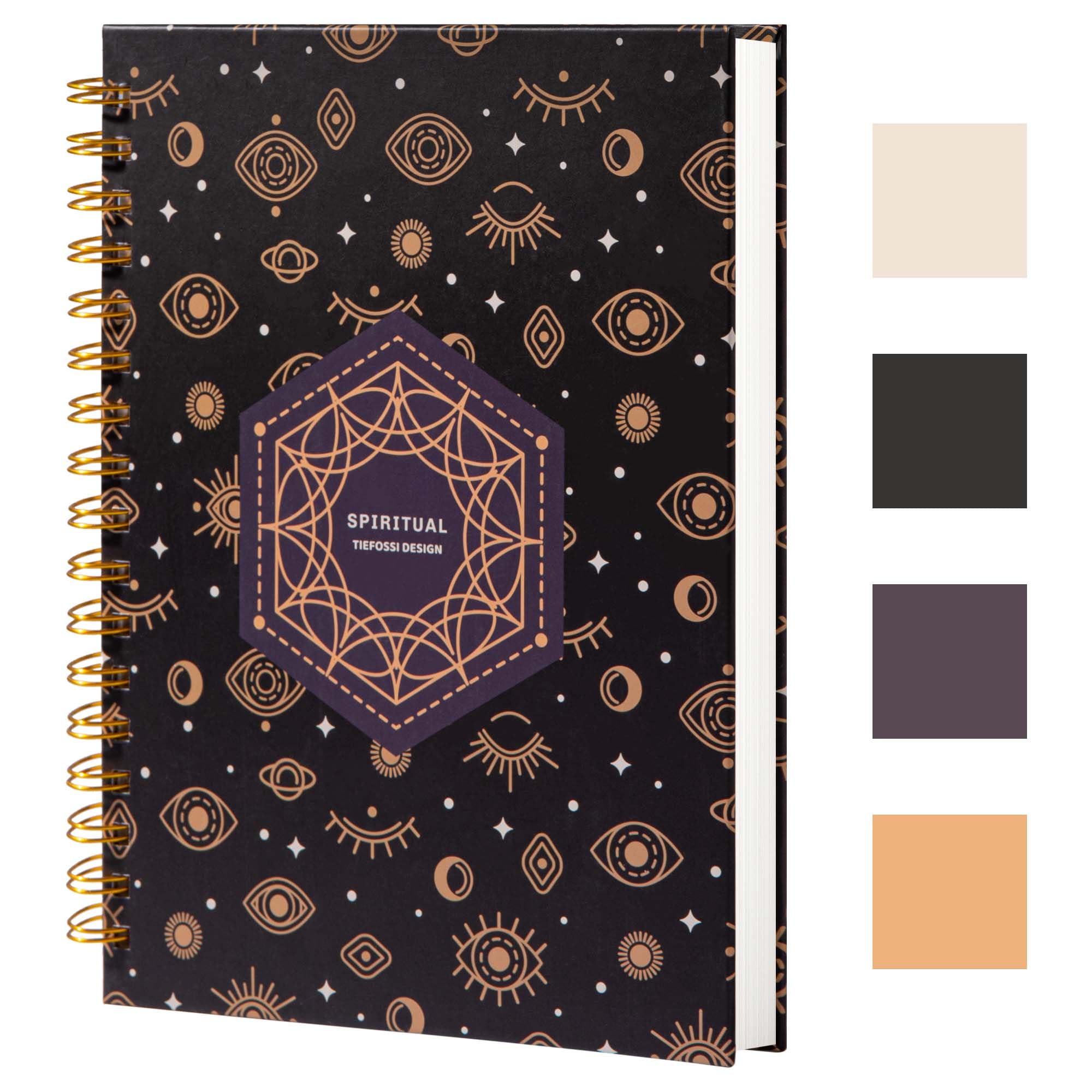 TIEFOSSI Spiral Notebook Journal - College Ruled/Line Spiral Diary 237 x 178 mm - College Rule - Office Journal - B5 Letter Notebook for Work Study - 100gsm Thick Paper 200 Pages