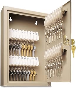 STEELMASTER Unitag Locking Cabinet, 8 x 12.13 x 2.63 Inches, 40-Key Capacity, Sand (201904003)