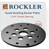 Rockler Router Guide Bushing Plate, Router Table Insert Plate, 1-1/4 in | Guide Bushing Router Plate &ndash; Accurate Guide Bushing Support &ndash; Router Plate &ndash; 1-1/4" Opening &ndash; Mounting Hardware Included
