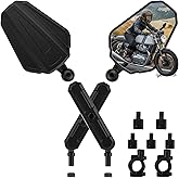 Upgraded Universal Motorcycle Mirror,Adventure Ball-Head ATV Rear View Mirror No Vibration & Wobble With 8/10MM Screw and 7/8