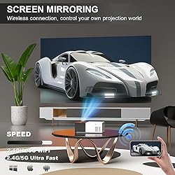 Projector with WIFI, iGRR Mini Projector for Home