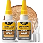 Wood Super Glue Liquid, Clear Instant Cyanoacrylate Adhesive for Wood Crafts Repair Woodworking, All Purpose CA Glue for Shoe