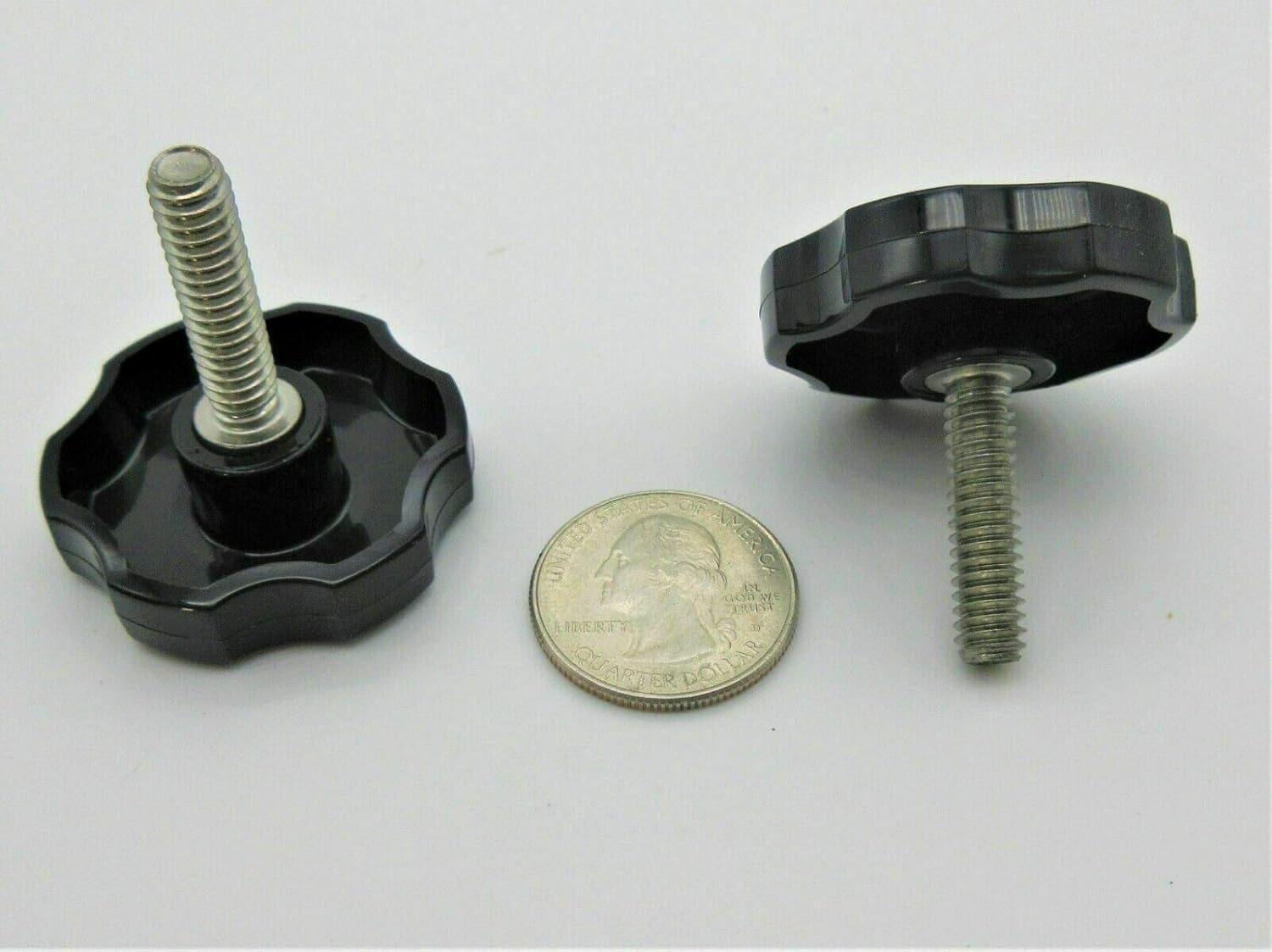 1/428" (Fine) Thumb Screws w/Large Fluted Delrin Head, SS. Various