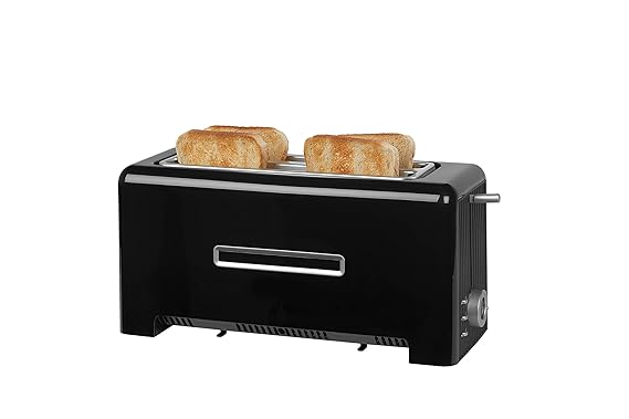 Tec Star Family Toaster - für 4 Scheiben Toast inkl. Brötchenaufsatz - 1400 Watt