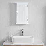 Bath Vida Priano 1 Door Wall Cabinet White 50H x 30W x 14D cm view 4