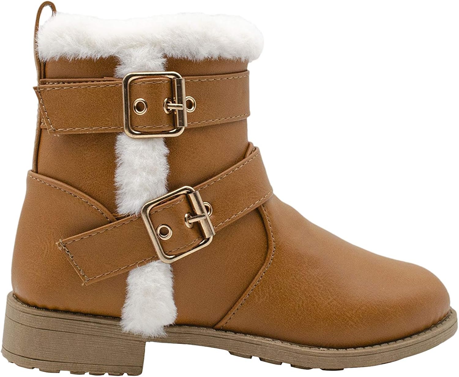 Rampage Girls' Big Kid Slip On Mid High Distressed Winter Boots with