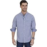 Nautica Mens Classic Fit Stretch Solid Long Sleeve Button Down Shirt