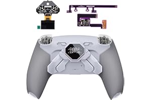 eXtremeRate Spark Back Paddles Kit for PS5 Controller BDM-030 040 050, OLED Display + Clicky Trigger Stops + Ergonomic Rubber