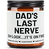 Gifts for Dad, Funny Fathers Day Christmas Birthday Gifts for Dad from Daughter Son, Sandalwood Juniper Scented Funny Candle Gift for Stepdad Daddy Grandpa Him