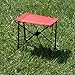 Evelots Portable Mini Camping Seat,Pocket Size Event Stool With Carry Case,Red