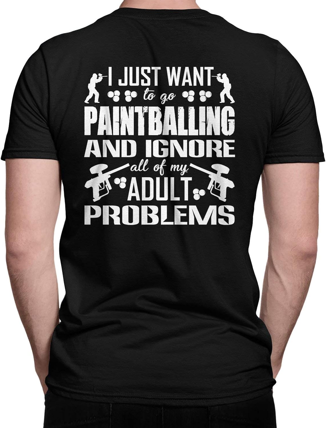 Unique I Just Want to Go Paintball Mens Unisex Tee