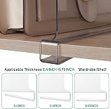 Kssvzz 6 Pack Acrylic Shelf Dividers, Clear Closet Organizer Set view 5