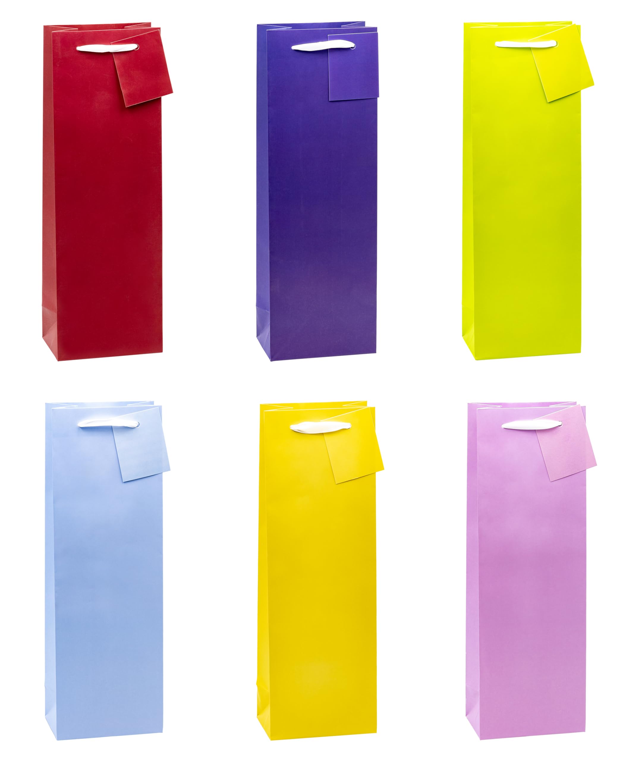 TSI 86291 gift bags Trend Colors, Pack of 12, size: bottel (13 x 4 x 3,5 inch)