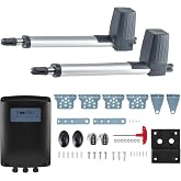 CO-Z ADSW4 Automatic Gate Opener Kit, Dual Swing Gate Openers for Doors up to 1300lb 20ft, Electric Driveway Gate Openers with Remote Kit Infrared Sensors Equipped Solar Battery Charging Compatible