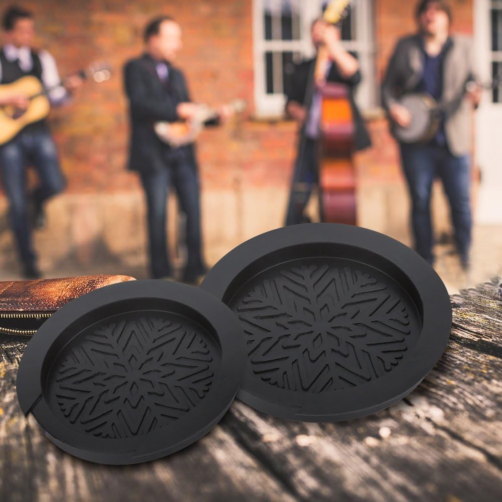 Yosoo Guitar Soundhole Cover, Soft Rubber Sound Cover to Halt Feedback Buster Prevention, Black - Image 5